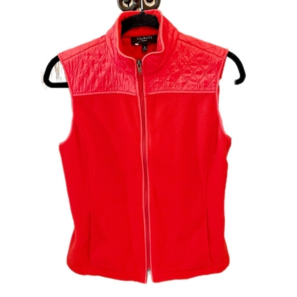 Red Talbots Vest Petite Small